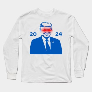 DARK TRUMP 2024 Dark Brandon Remix USA President (Blue) Long Sleeve T-Shirt